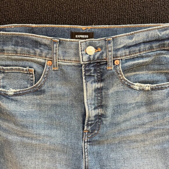 Express Straight Ankle High Rise Jeans - Picture 3 of 3